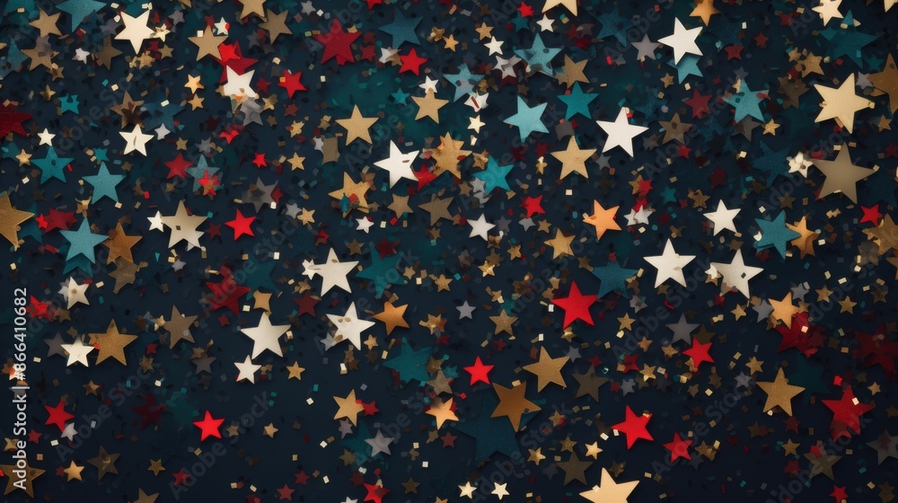 Colorful Stars Confetti Background Colorful Stars Confetti Background