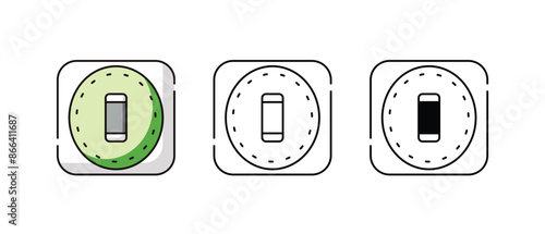 Stadium icons vector set stock illustration