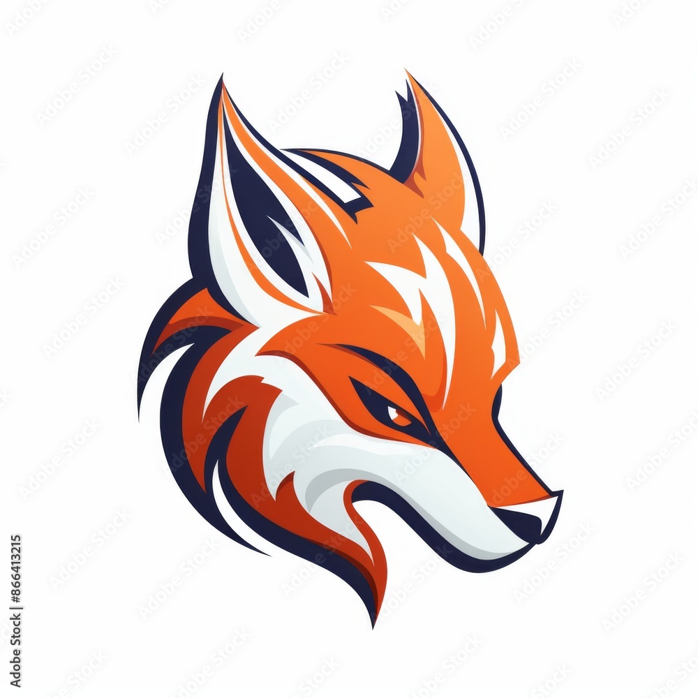 Fierce Fox Head Logo. Esports Mascot, Gaming Team Emblem Fierce Fox Head Logo. Esports Mascot, Gaming Team Emblem