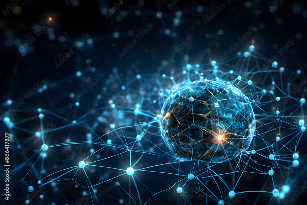 A Vision of the Future of AI - A Digital Brain Firing an Expansive Web of Connections Against a Galactic Backdrop A Vision of the Future of AI - A Digital Brain Firing an Expansive Web of Connections Against a Galactic Backdrop