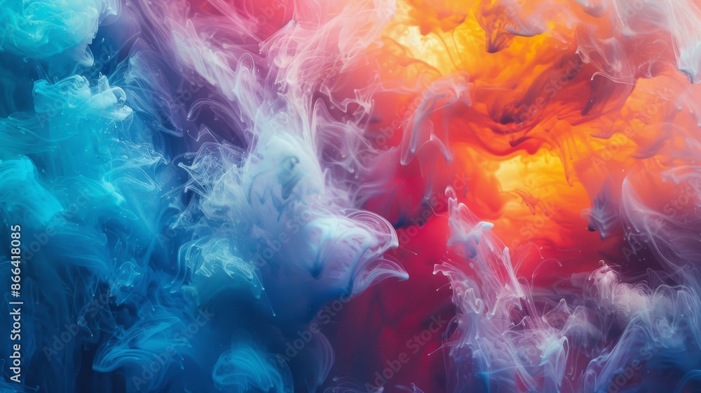 Abstract Swirling Ink in Vibrant Hues Abstract Swirling Ink in Vibrant Hues