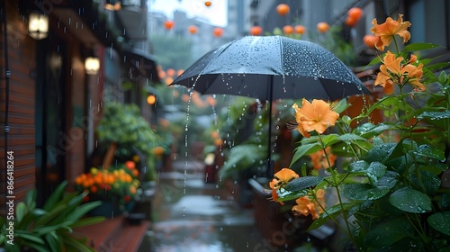 Wallpaper Mural rainy scenery Torontodigital.ca