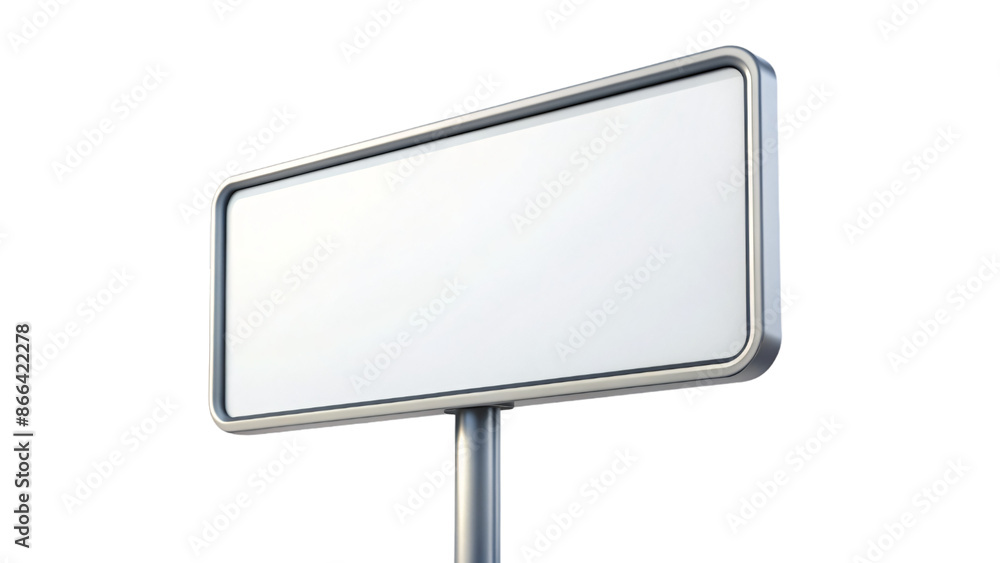 A blank billboard on a clean white background, ready for your message A blank billboard on a clean white background, ready for your message