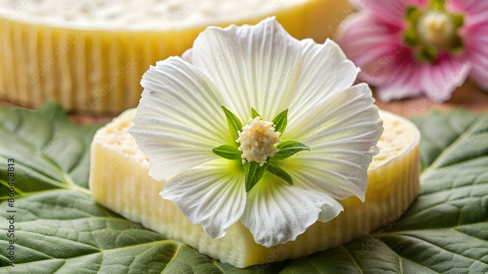 Cheeses/Mallow (Malva sylvestris var. mauritiana) - closeup of a flower with pistils Cheeses/Mallow (Malva sylvestris var. mauritiana) - closeup of a flower with pistils