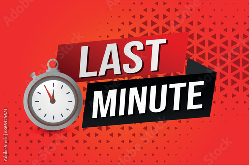 Last minute offer watch countdown Banner design template for marketing. Last chance promotion or retail. background banner poster modern graphic design for store shop, online store, website


