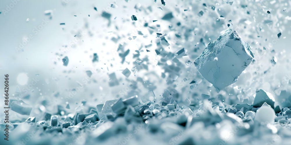 Obraz premium Creation of Space for New Particles by Breaking Apart a Particle. Concept Particle Breakdown, New Particles, Space Creation, Particle Transformation, Particle Physics
