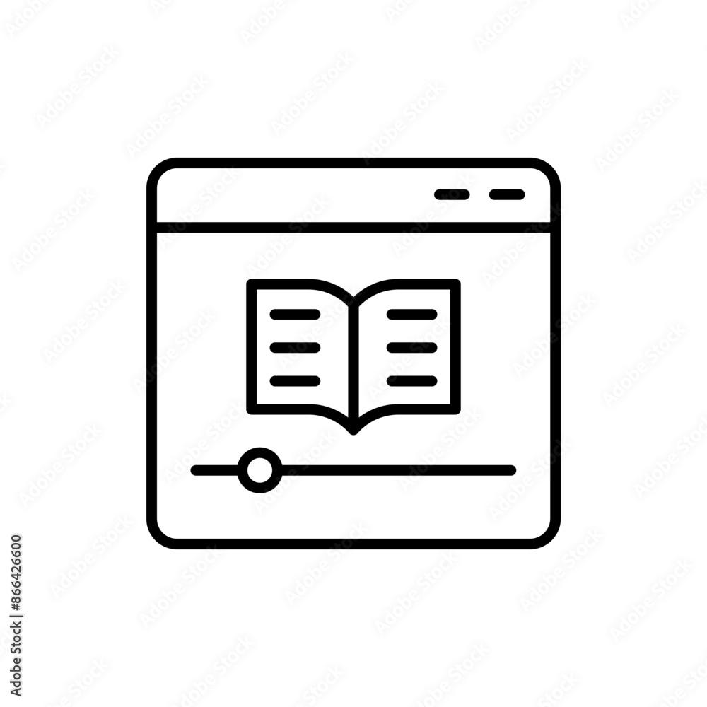 Online library outline icons, minimalist vector illustration ,simple transparent graphic element .Isolated on white background Online library outline icons, minimalist vector illustration ,simple transparent graphic element .Isolated on white background
