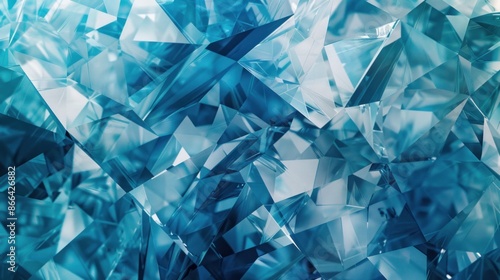 Abstract diamond texture wallpaper with geometric shapes and blue tones © Chayna