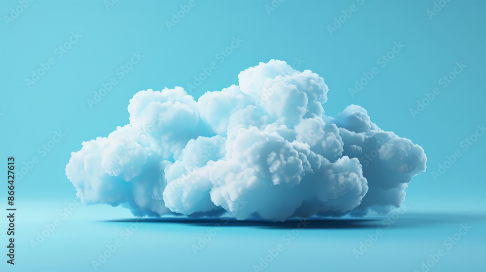 cloud shape on a blue background cloud shape on a blue background