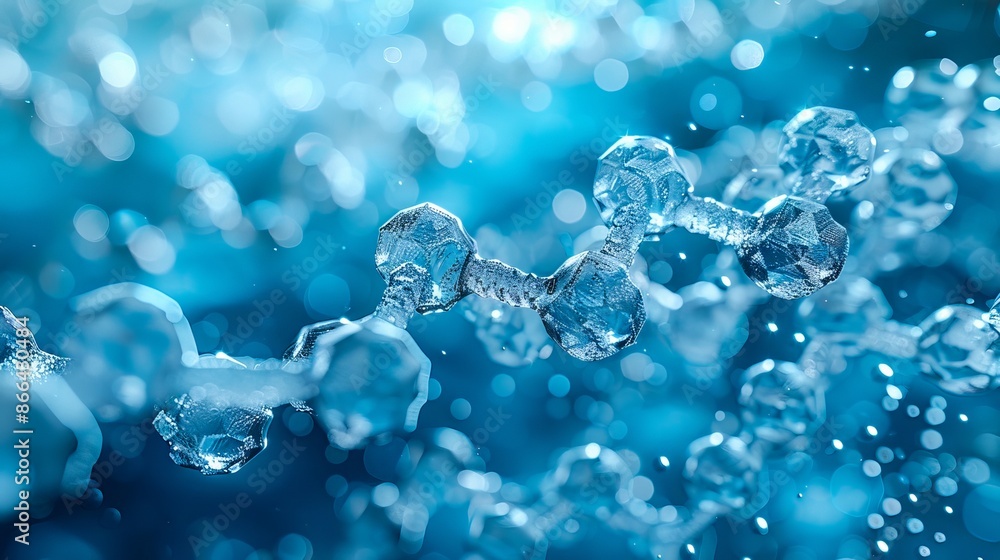 A close up of water droplets on a blue background. A close up of water droplets on a blue background.