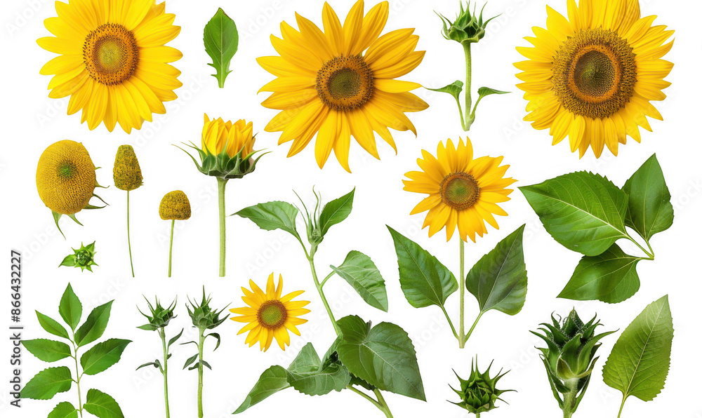 Botanical Study of Sunflower Parts Botanical Study of Sunflower Parts