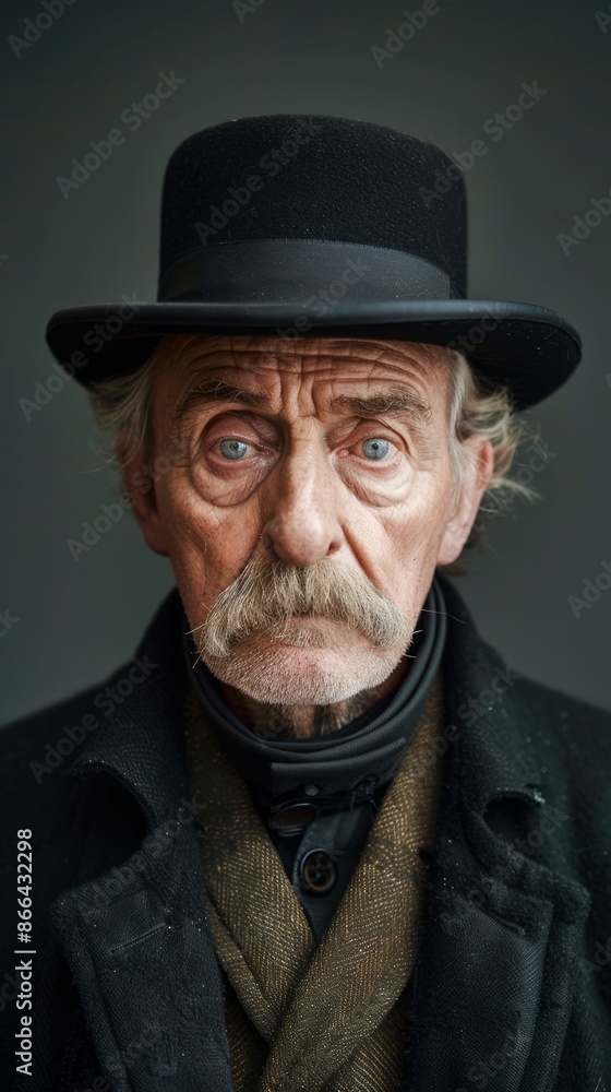 Middle-aged German man with a bowler hat Middle-aged German man with a bowler hat