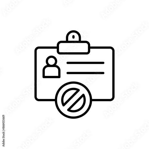 Jobless outline icons, minimalist vector illustration ,simple transparent graphic element .Isolated on white background
