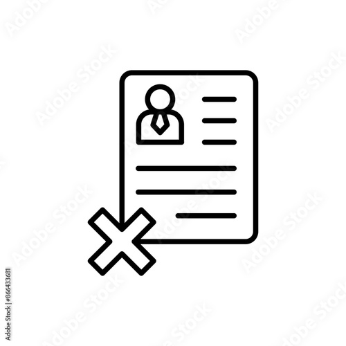 Jobless outline icons, minimalist vector illustration ,simple transparent graphic element .Isolated on white background