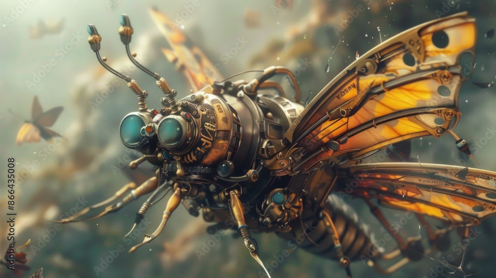 Fototapeta premium Steampunk Machaeroides.