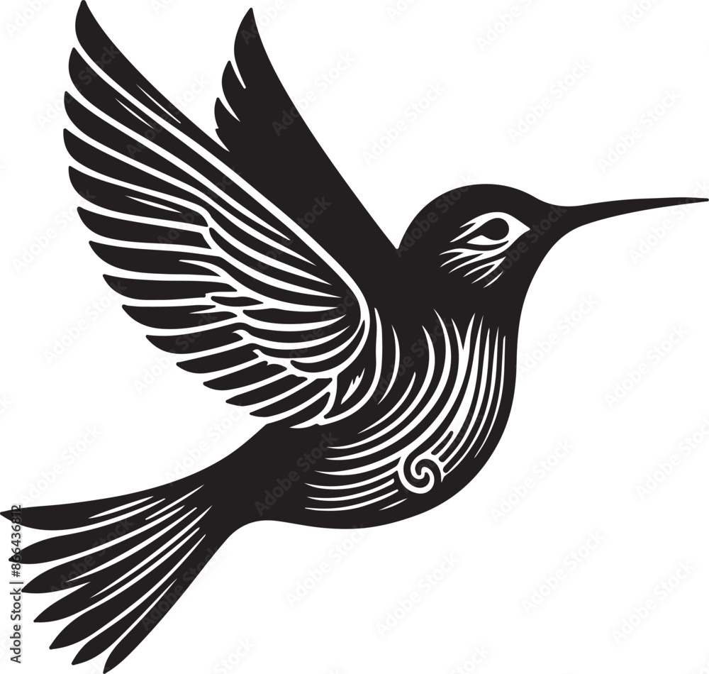 Obraz premium BIRD silhouette on a white background