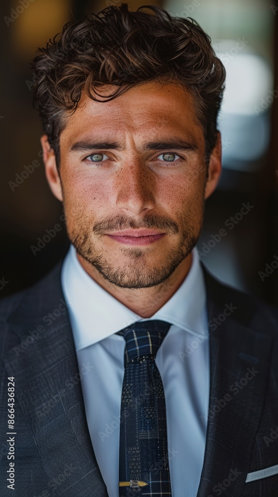 Spanish man with a professional look and a suit and tie Spanish man with a professional look and a suit and tie