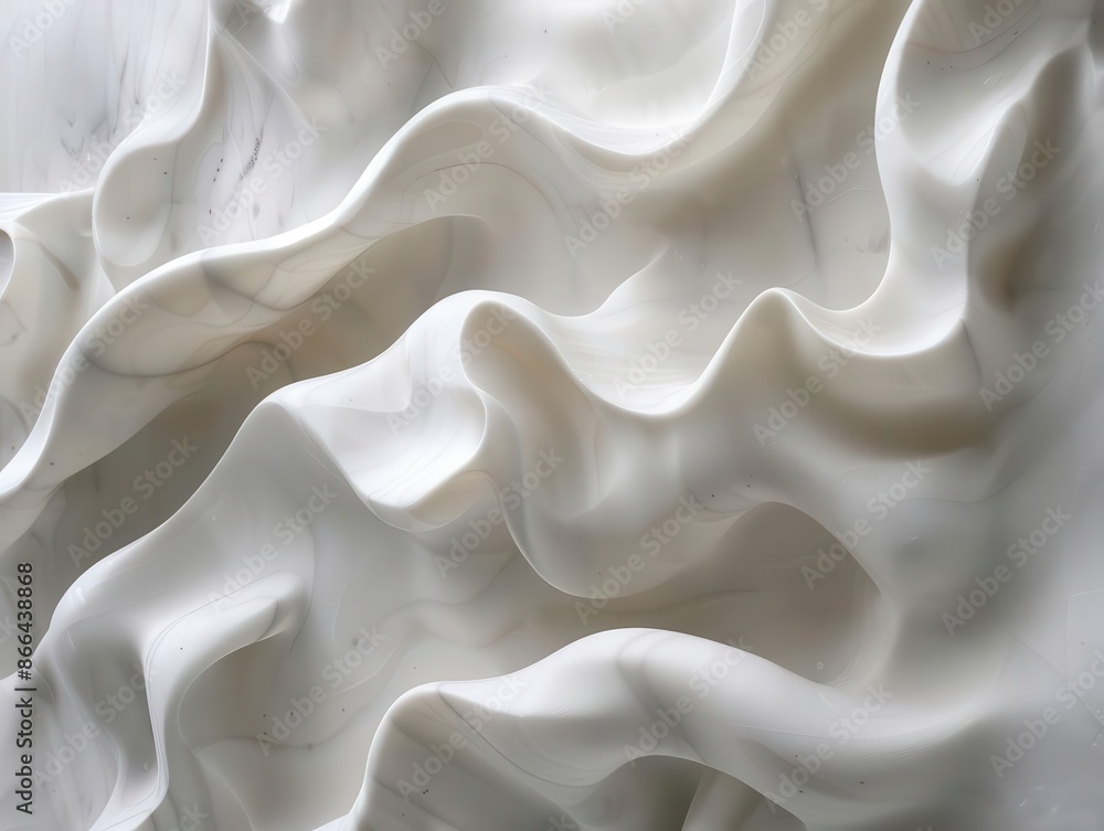 abstract white waves sculpted in marblelike texture fluid organic forms create a sense of movement and grace against a clean background abstract white waves sculpted in marblelike texture fluid organic forms create a sense of movement and grace against a clean background