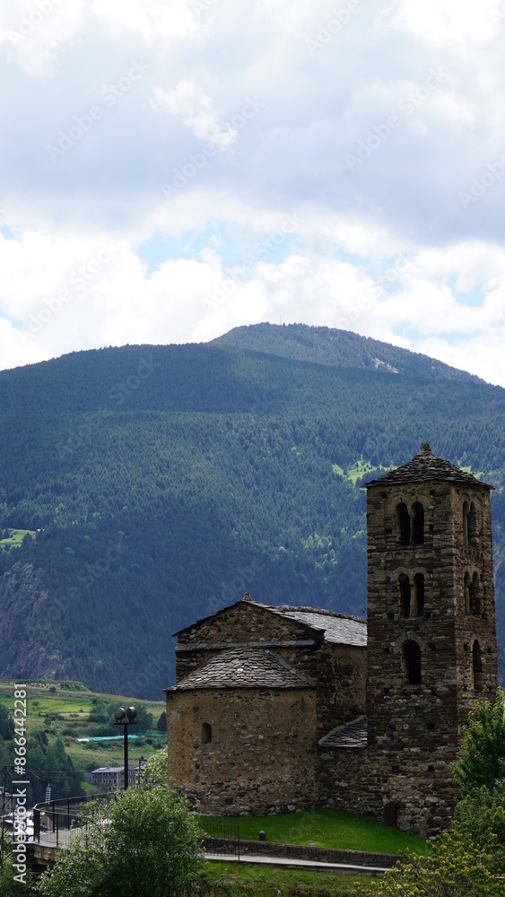 The beautiful Sant Joan de Caselles church in Canillo in Andorra in June The beautiful Sant Joan de Caselles church in Canillo in Andorra in June