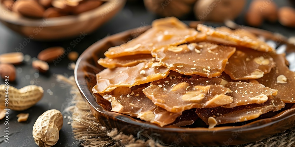 De Moleque Authentic Brazilian Peanut Brittle - A Taste of Brazil. Concept Brazilian Cuisine, Traditional Desserts, Peanut Treats, Snack Time, South American Sweets De Moleque Authentic Brazilian Peanut Brittle - A Taste of Brazil. Concept Brazilian Cuisine, Traditional Desserts, Peanut Treats, Snack Time, South American Sweets