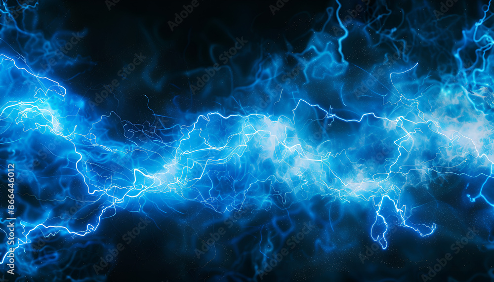 Abstract glowing blue plasma on black background Abstract glowing blue plasma on black background