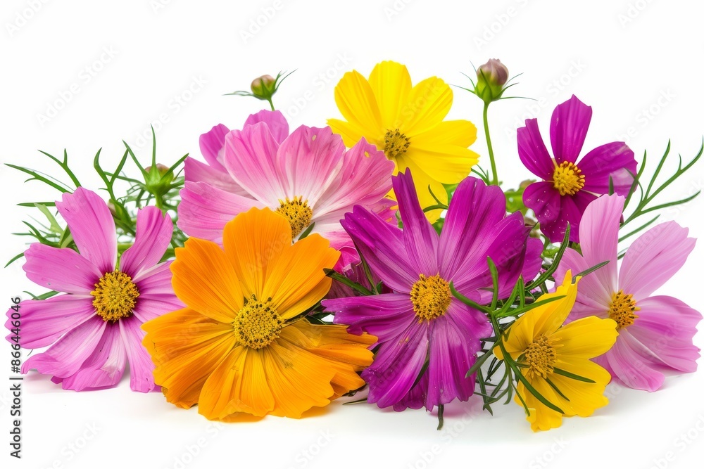 Bright and colorful wildflower bouquet with diverse blossoms featuring a vibrant and cheerful floral arrangement perfect for a lively setting Bright and colorful wildflower bouquet with diverse blossoms featuring a vibrant and cheerful floral arrangement perfect for a lively setting