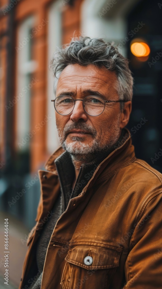 Middle-aged Dutch man with a casual outfit Middle-aged Dutch man with a casual outfit