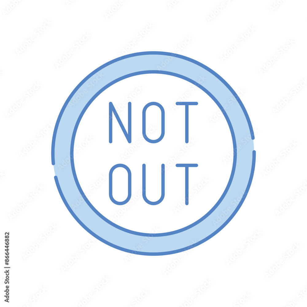 Not out vector icon Not out vector icon