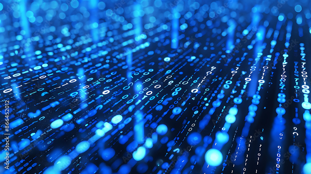 Digital Wave: The Flow of Binary Code Digital Wave: The Flow of Binary Code