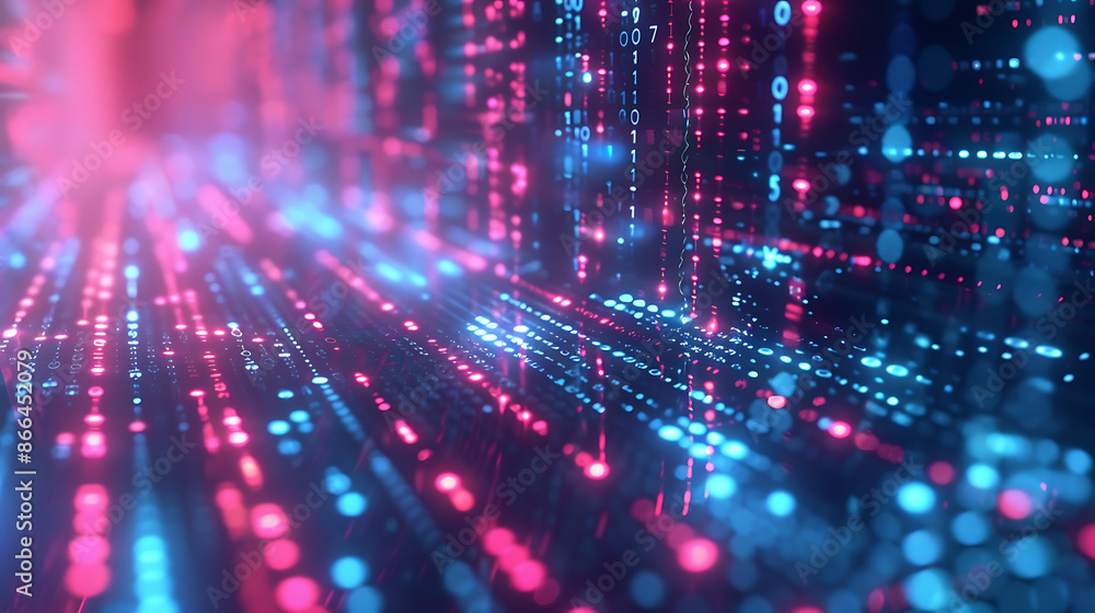 Digital Wave: The Flow of Binary Code Digital Wave: The Flow of Binary Code