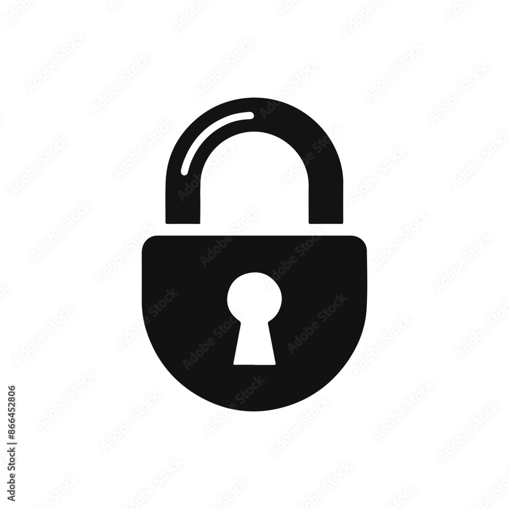 Minimalist Lock Logo Silhouette for Security Branding Minimalist Lock Logo Silhouette for Security Branding