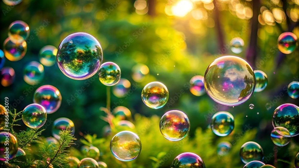 Soap bubbles in nature as a background blur,natural background bubble Soap bubbles in nature as a background blur,natural background bubble
