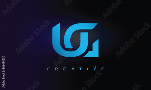 Letter UG logo design creative custom clean two alphabet logo