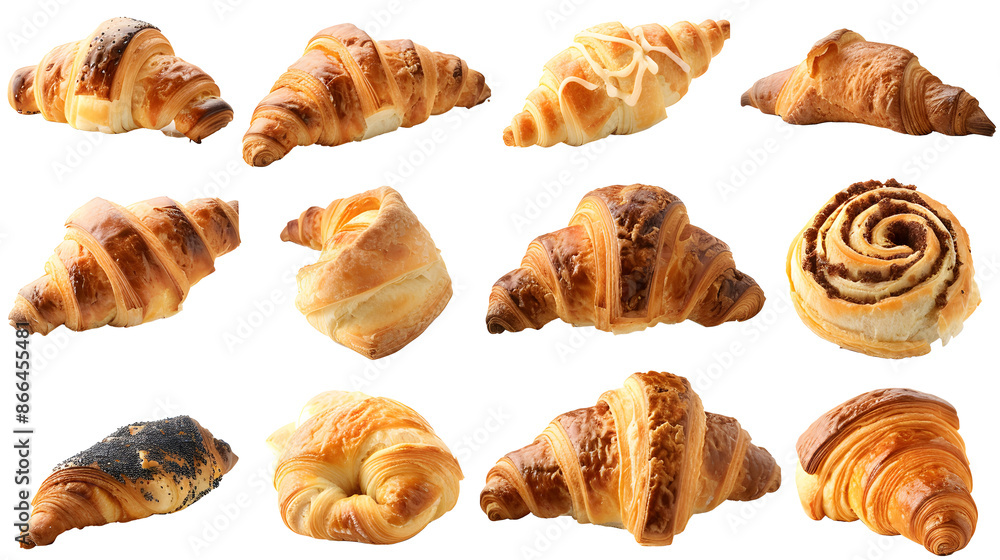Croissants, transparent image Croissants, transparent image
