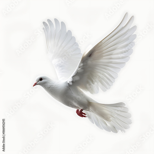 white dove isolated on white © sajawal