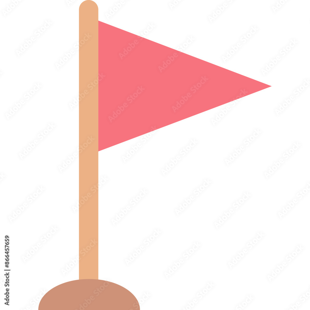 Flag vector icon in the flat style Flag vector icon in the flat style