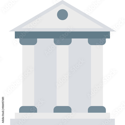 Bank vector icon in the flat style 