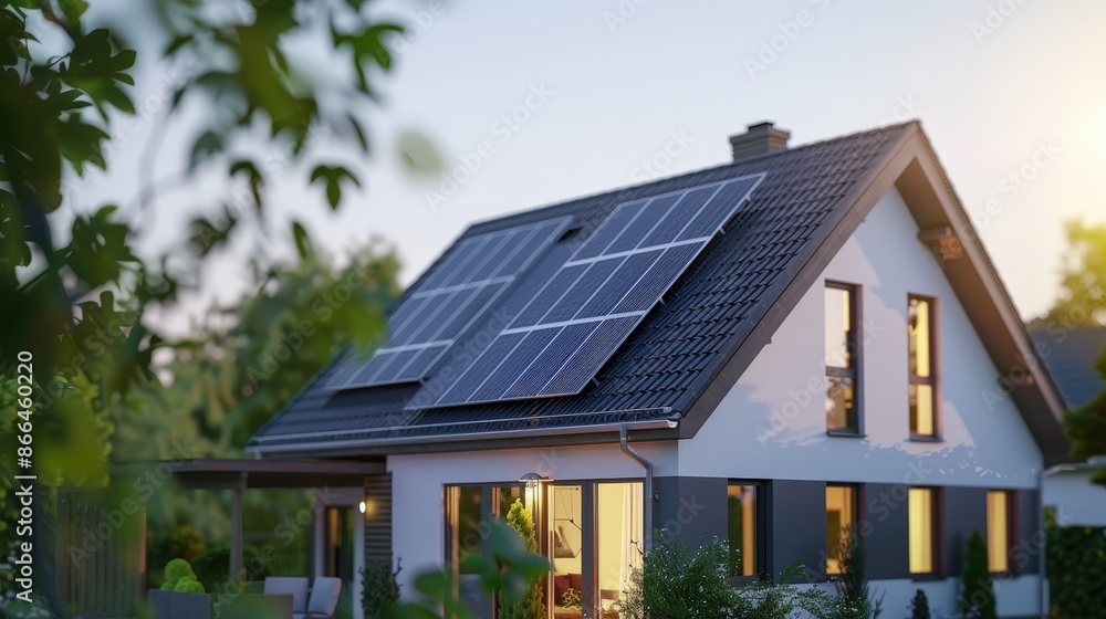 custom made wallpaper toronto digitalA house with a solar panel on the roof