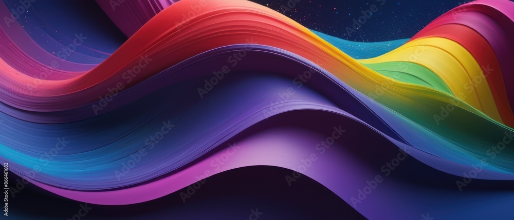 Vibrant abstract wave pattern with gradient shades of colors. Ideal for modern design, creative projects, and artistic backgrounds. Vibrant abstract wave pattern with gradient shades of colors. Ideal for modern design, creative projects, and artistic backgrounds.