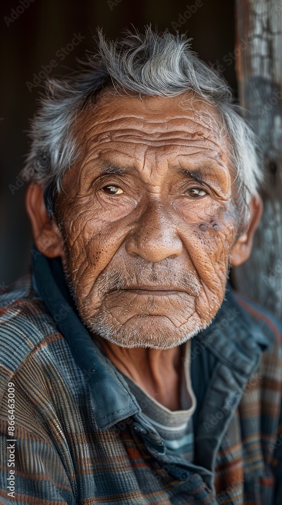 Elderly Argentinian man with grey hair Elderly Argentinian man with grey hair