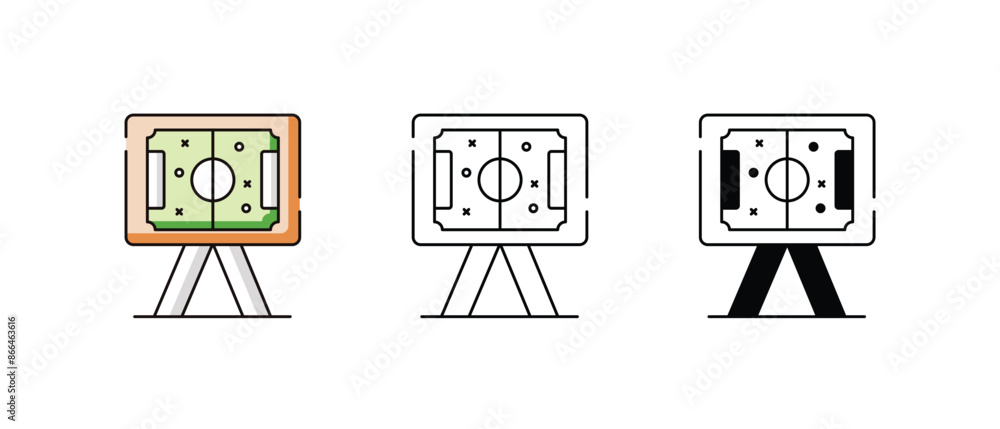 Tactics board icons vector set stock illustration Tactics board icons vector set stock illustration
