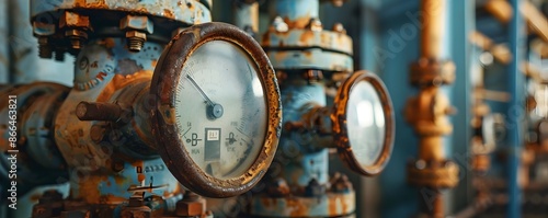 Closeup View of Oil Refiner...