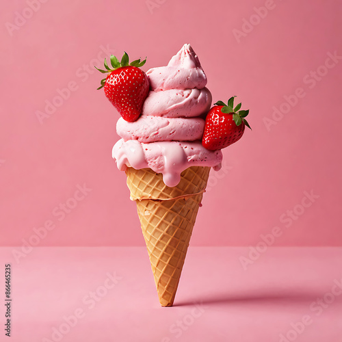 strawberries and cream photo