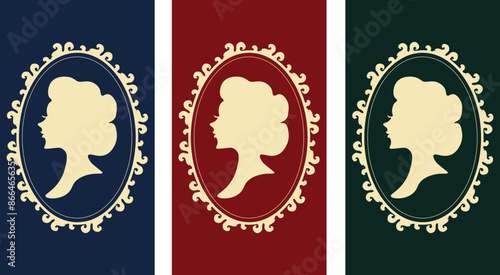 Bridgerton concept, Ladies from 18th-19th century, Wallpaper vector. Phone wallpaper, Vector illustration. Trendy background.	