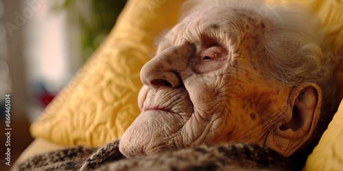 Elderly Care: An image of an elderly person alone in a nursing home, highlighting the issue of elderly isolation