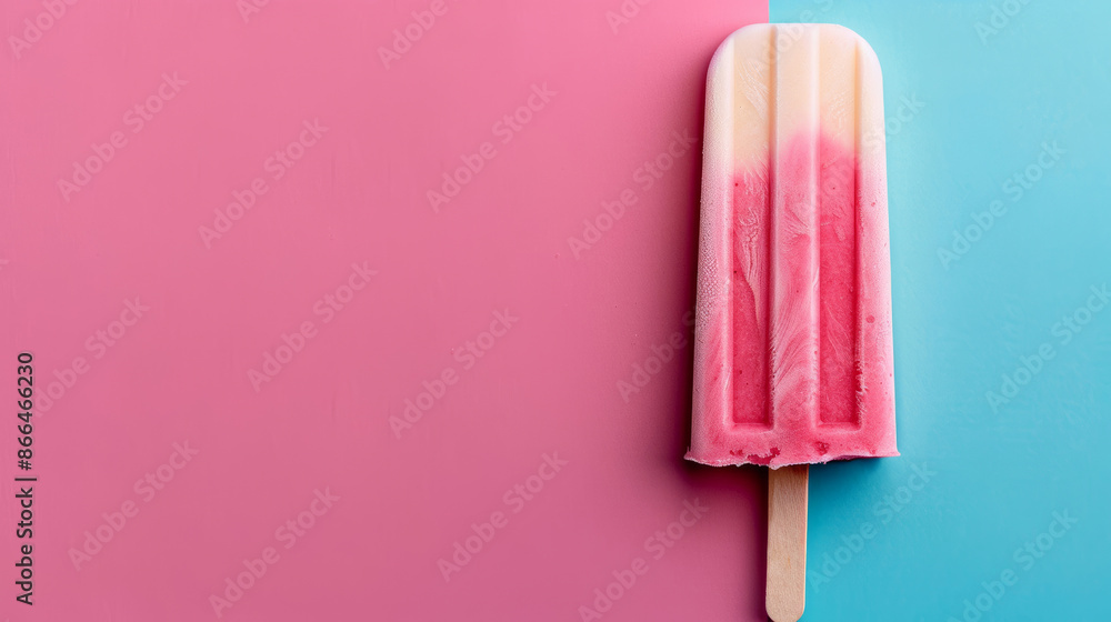 pastel-colored popsicle isolated on a vibrant, gradient pink-to-blue background, capturing a trendy and fun aesthetic pastel-colored popsicle isolated on a vibrant, gradient pink-to-blue background, capturing a trendy and fun aesthetic