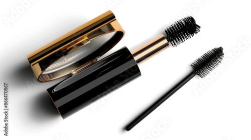 Black and Gold Mascara with Two Applicators