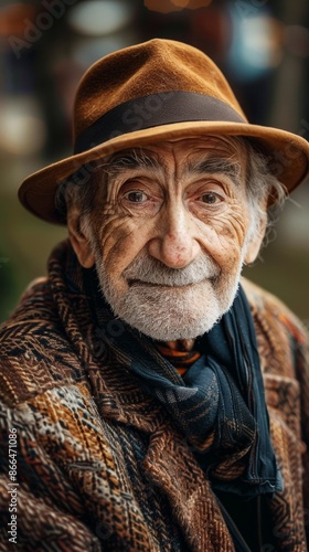 Elderly French man with a gentle smile © Станіслав Козаков