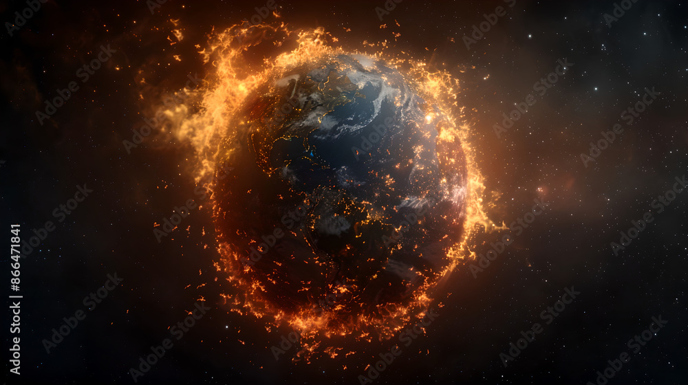 Earth Engulfed in Fiery Space Storm Earth Engulfed in Fiery Space Storm
