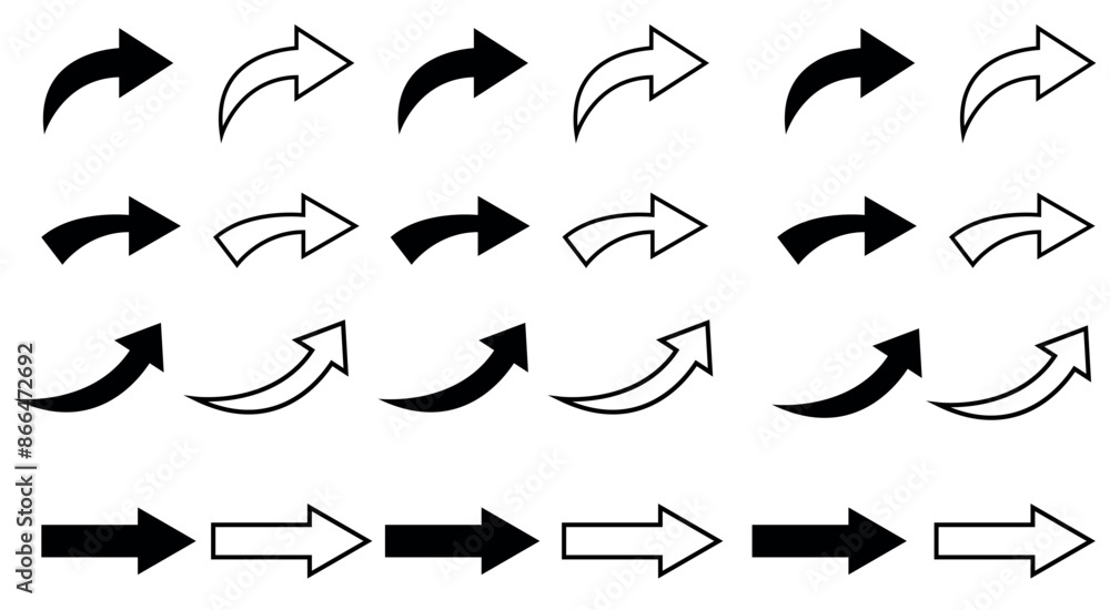 Collection of black arrows of different shapes for websites and graphic resources. Collection of black arrows of different shapes for websites and graphic resources.